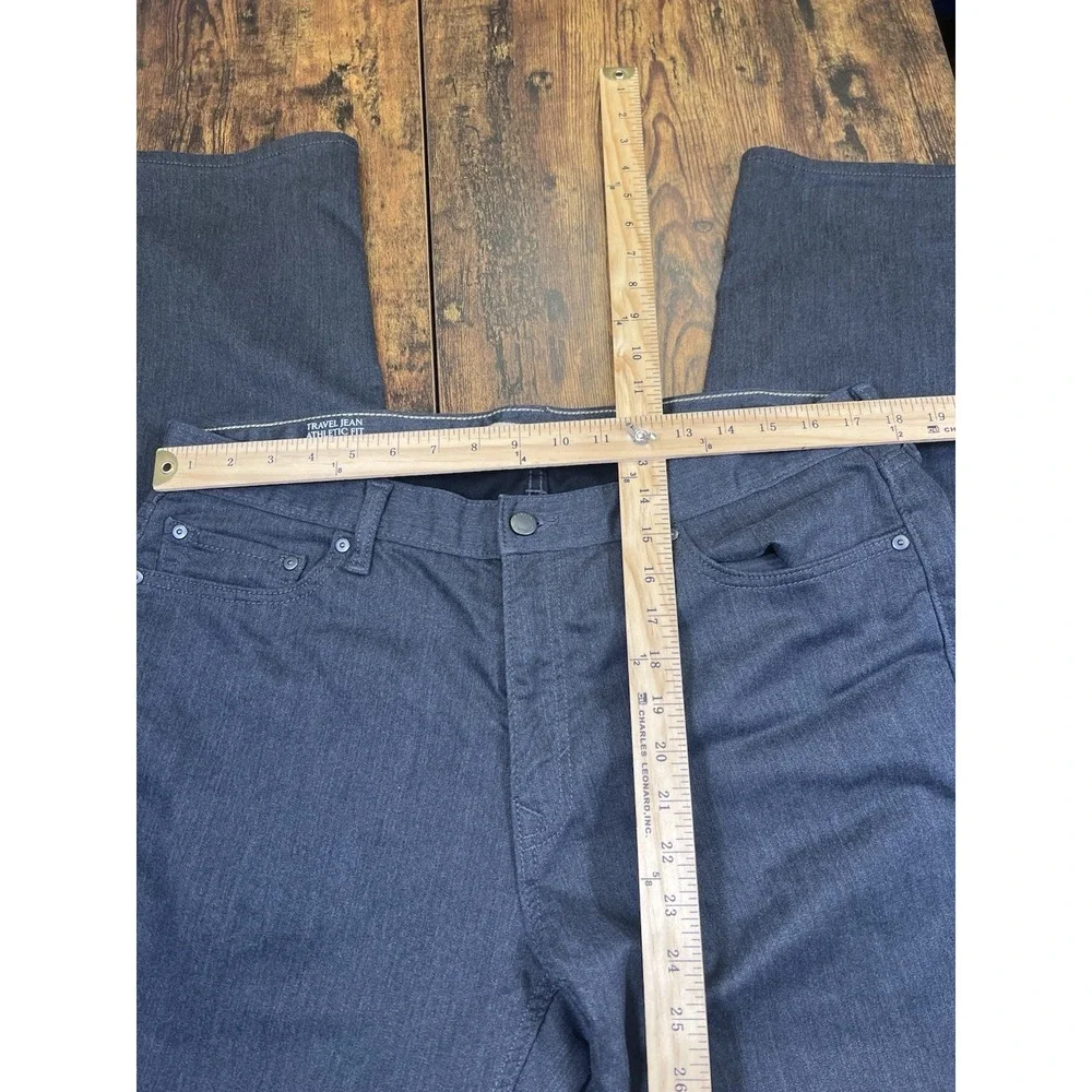 Banana Republic Travel Jean Athletic Fit Dark Grey Stretch 5-Pocket 36x32
